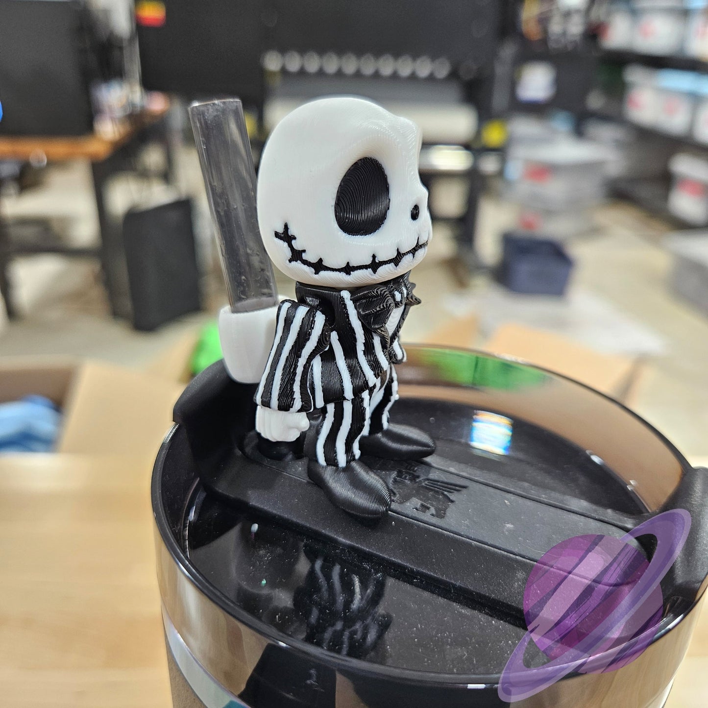 NIGHTMARE SKELETON-3D PRINTED STRAW BUDDY