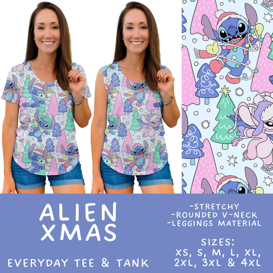 Batch #558 - Magical Character Christmas - Closes 7/20 - ETA mid/late Sept - Alien Xmas Everyday Tank & Tee