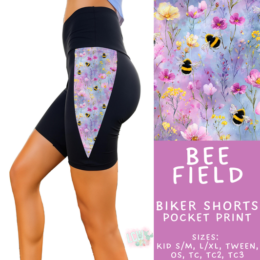 Batch #547 - Set in Style Collection - Closes 6/24 - ETA late August - Bee Field Pocket Print Biker Short
