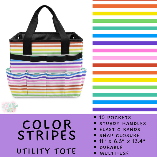 Batch #549 - Utility Tote 2 - Closes 6/29 - ETA late August - Color Stripes Utility Tote