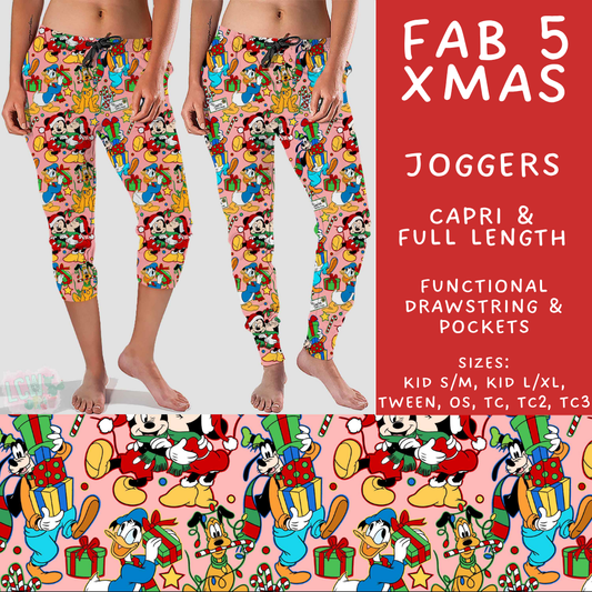Batch #558 - Magical Character Christmas - Closes 7/20 - ETA mid/late Sept - Fab 5 Xmas Full and Capri Length Joggers