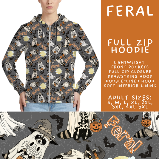 Batch #556 - Halloween 3 - Closes 7/15 - ETA mid Sept - Feral Full Zip Hoodie