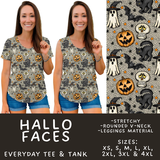 Batch #556 - Halloween 3 - Closes 7/15 - ETA mid Sept - Hallo Faces Everyday Tank & Tee