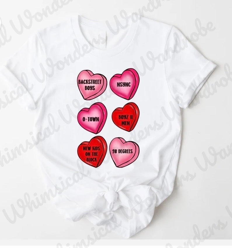 Boy Bands Candy Hearts