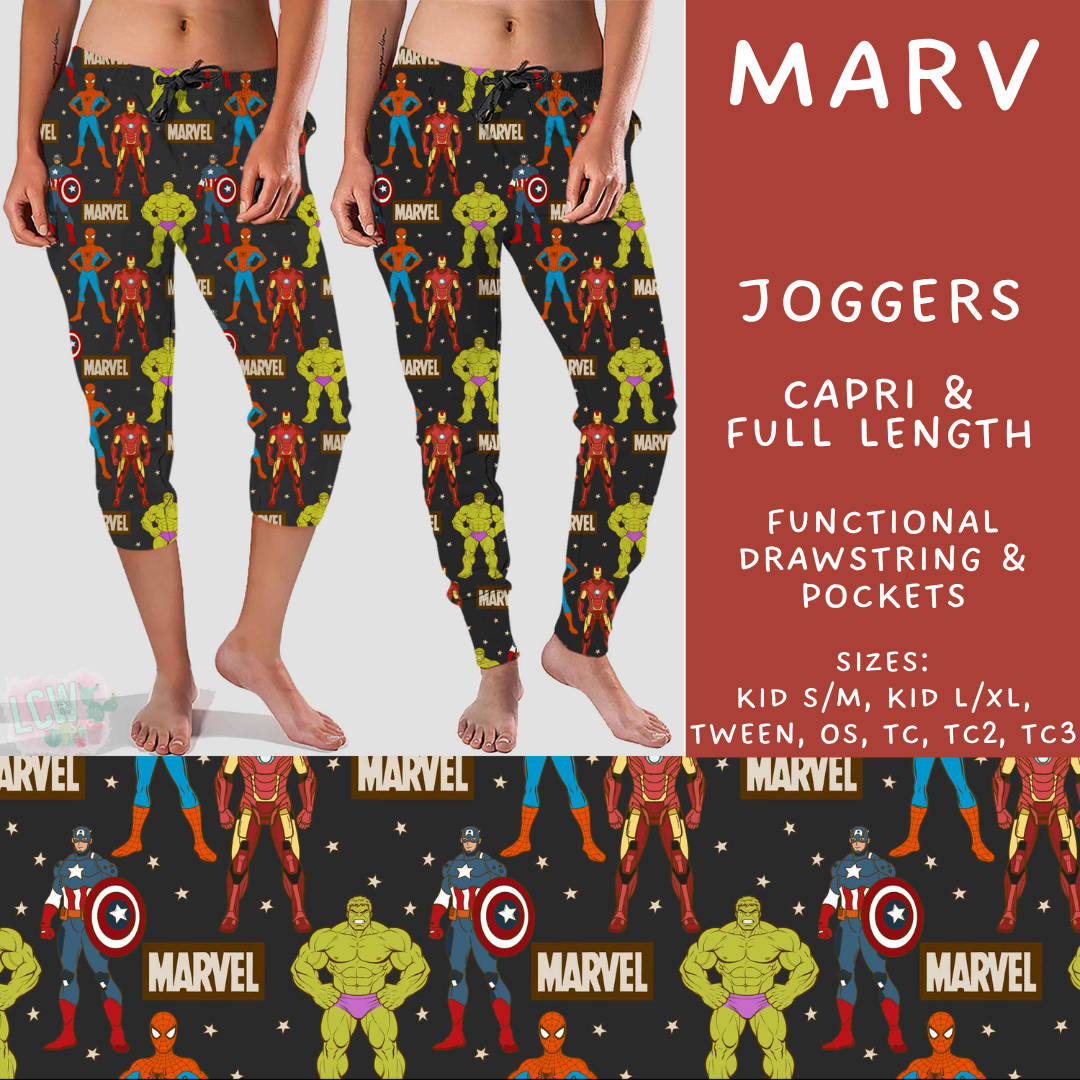 Batch #555 - Cool Characters 7 - Closes 7/13 - ETA mid Sept - Marv Full and Capri Length Joggers