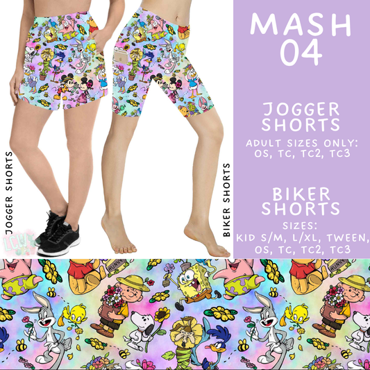 Batch #546 - Character Mash - Closes 6/22 - ETA late August - Mash 04 Biker & Jogger Shorts
