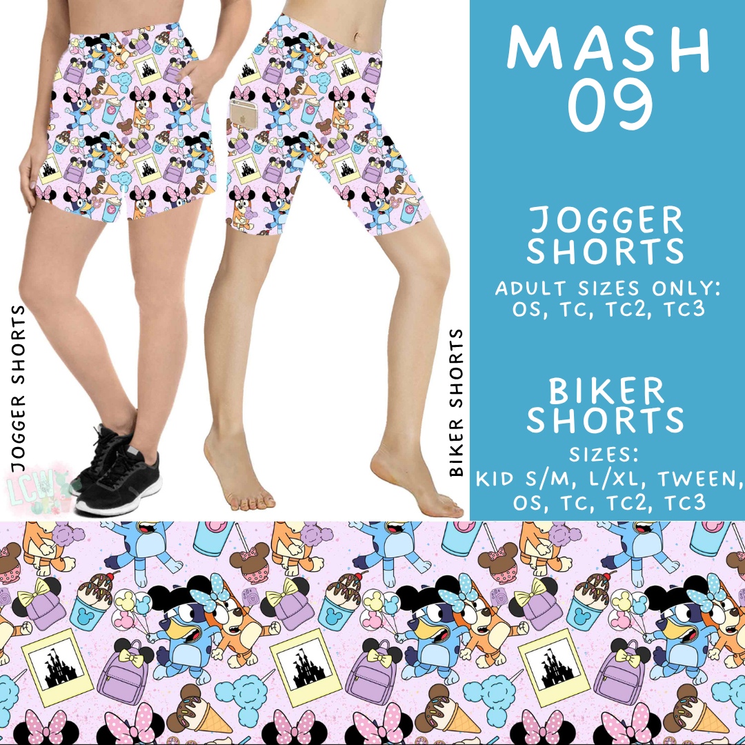 Batch #546 - Character Mash - Closes 6/22 - ETA late August - Mash 09 Biker & Jogger Shorts