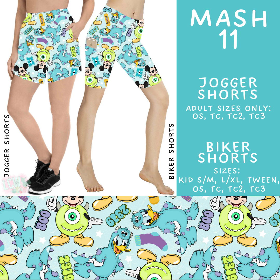 Batch #546 - Character Mash - Closes 6/22 - ETA late August - Mash 11 Biker & Jogger Shorts