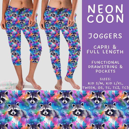 Batch #550 - Fun Run 24 - Closes 7/1 - ETA early Sept - Neon Coon Full and Capri Length Joggers