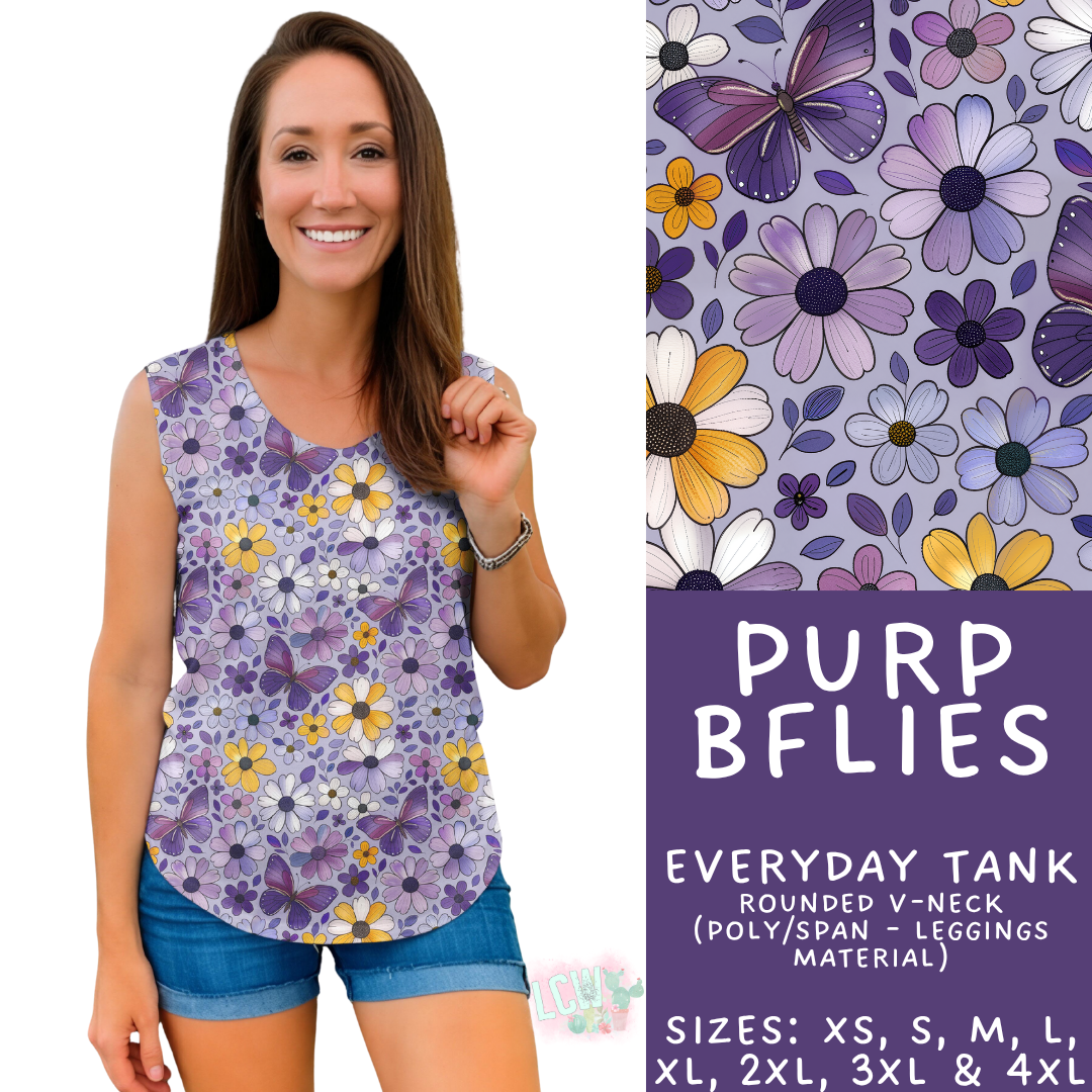Batch #547 - Set in Style Collection - Closes 6/24 - ETA late August - Purp BFlies Everyday Tank