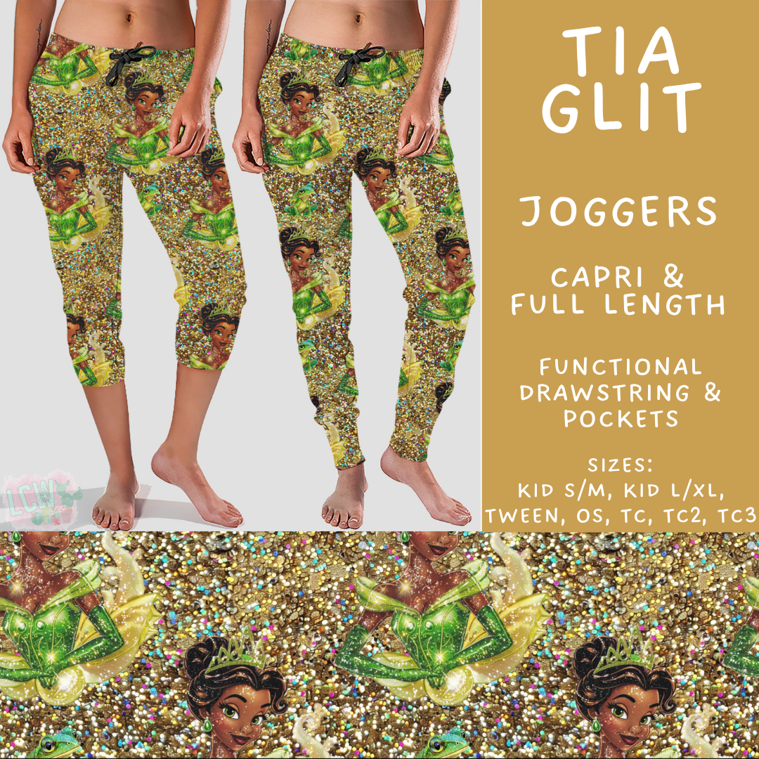 Batch #557 - Princess Glitter - Closes 7/17 - ETA mid Sept - Tia Glit Full and Capri Length Joggers