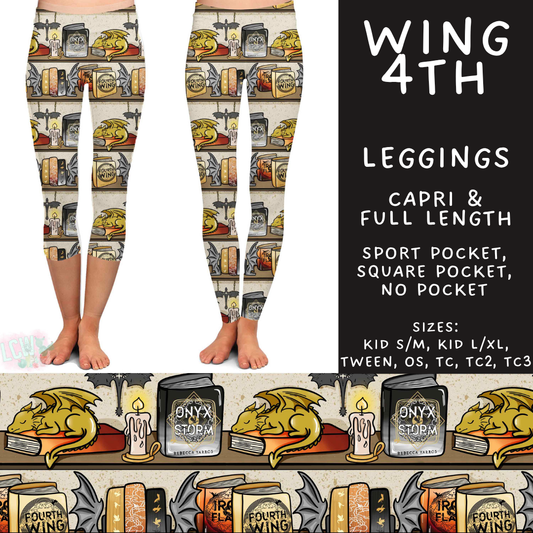 Batch #550 - Fun Run 24 - Closes 7/1 - ETA early Sept - Wing 4th Full and Capri Length Leggings