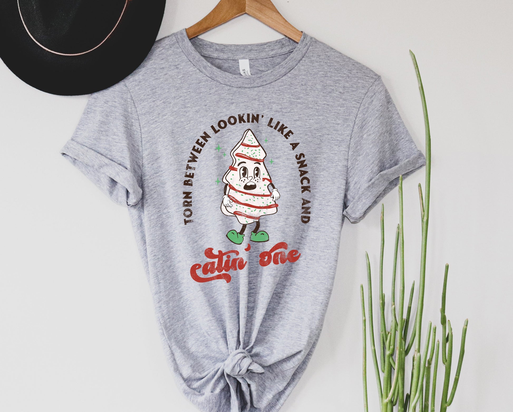 Wholesale Christmas Snack Graphic Tee - White